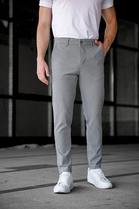 شلوار طوسی مردانه پنبه - الاستین Ser Joven - کد 283116586
