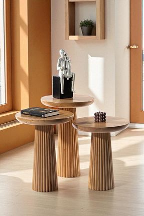 میز عسلی قهوه ای چوب Simillo Home&Living - کد 819023299