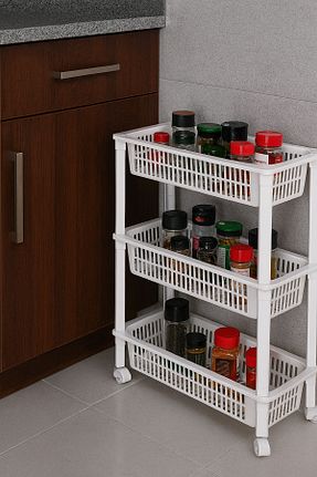 کابینت چند منظوره سفید پلاستیک Dükkanönü - کد 865584172