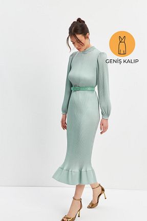 لباس مجلسی و فارغ التحصیلی فیروزه ای زنانه %100 پنبه Setre - کد 818190680