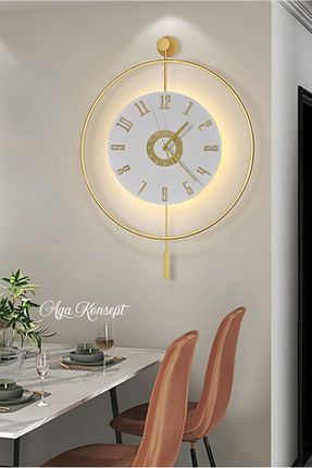ساعت دیواری طلائی 50 * 75 AGA KONSEPT - کد 850445568