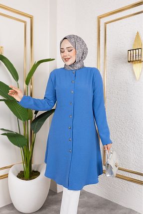 تونیک حجاب آبی زنانه پلی استر Genel Markalar - کد 935551307
