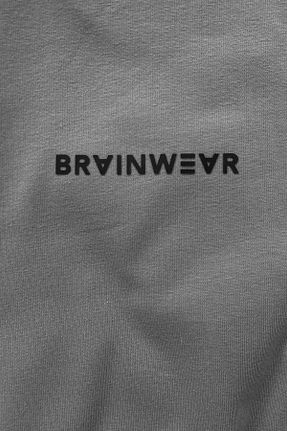 تیشرت طوسی مردانه رگولار BRAINWEAR - کد 950585578