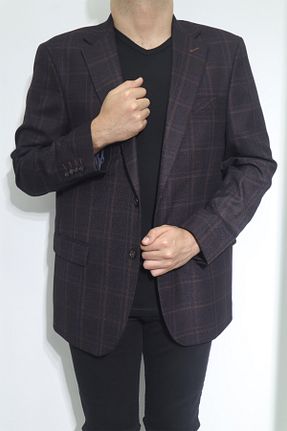 کت بلیزر قهوه ای مردانه الاستان - ویسکون - پلی استر MODA MEN - کد 949584197