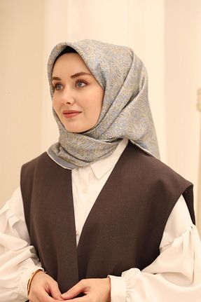 روسری آبی İpek Tivil Silk Home - کد 926284275