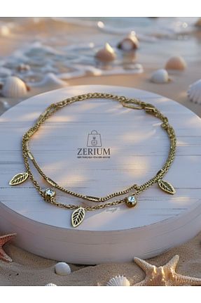 خلخال نقره طلائی زنانه ZERİUM - کد 949708680