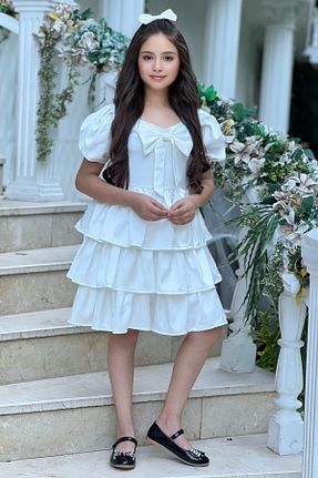 لباس سفید بچه گانه کرپ ELAFOR - کد 950537883
