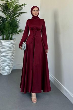 لباس مجلسی حجاب رنگی زنانه Boyundan Bağlamalı MERVEN AKYÜZ - کد 950538998