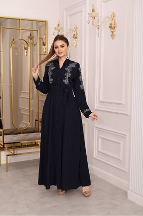 کلاه و ابایا سرمه ای زنانه پنبه ای MÜHTEŞEM TEKSTİL - کد 949731207