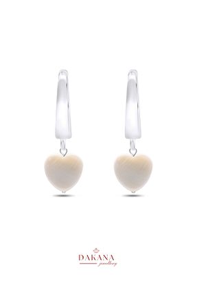 گوشواره نقره بژ زنانه 925 عیار DAKANA JEWELLERY - کد 949748608