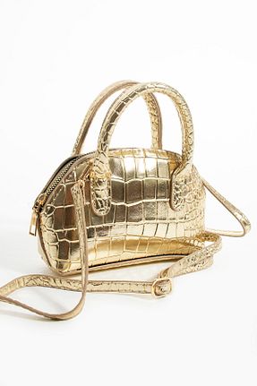 کیف دستی طلائی زنانه چرم مصنوعی Straada accessories - کد 949747537