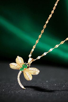 گردنبند جواهر طلائی زنانه استیل ضد زنگ Serenita Mare - کد 949782764
