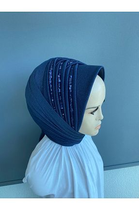 شال سرمه ای زنانه پنبه ای DOULA - کد 949792563