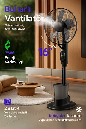 پنکه مشکی Ayaklı TECHNOMEN - کد 949834437