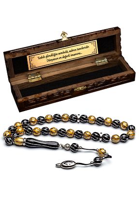 تسبیح مشکی سنگ طبیعی OTTOTESBİH - کد 949824151