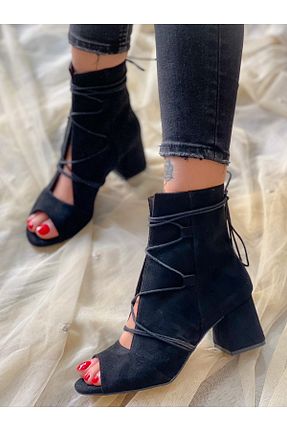 صندل مشکی زنانه پاشنه ضخیم BERFONA - کد 949820392