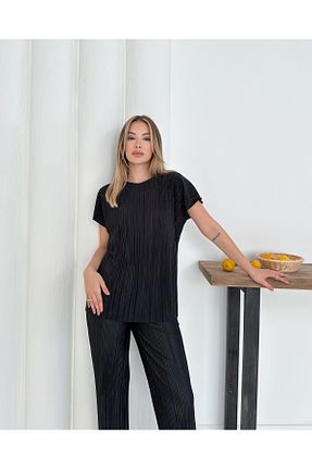 ست بالاتنه و پائین تنه مشکی زنانه بافتنی verabelle - کد 949893355