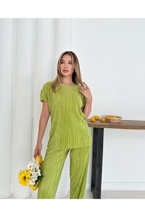 ست بالاتنه و پائین تنه سبز زنانه بافتنی verabelle - کد 949893373