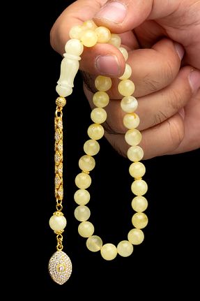 تسبیح زرد کهربا OTTOTESBİH - کد 949920772