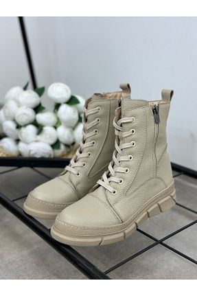 بوت / نیم بوت رنگی زنانه چرم خالص VİVENS MODA - کد 950129121