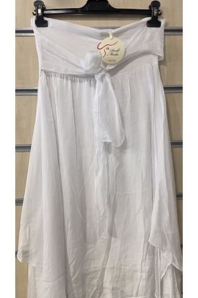 دامن سفید زنانه ابریشم Park Moda - کد 950179926