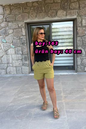 شلوارک و برمودا سبز زنانه رگولار db didem butik - کد 950212990