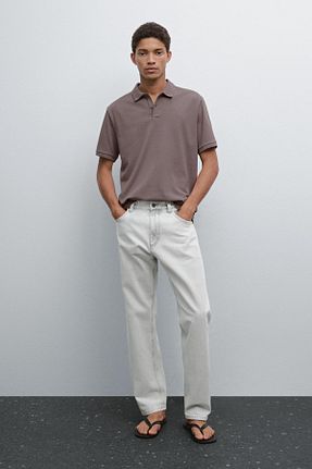 پولوشرت آبی مردانه پنبه ای Massimo Dutti - کد 950467550