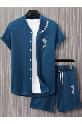 ست بالاتنه و پائین تنه آبی مردانه بافت LUNAVISTA - کد 950545567