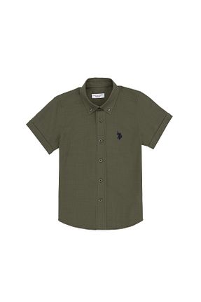 پیراهن سبز بچه گانه یقه دکمه دار U.S. Polo Assn. - کد 950563902