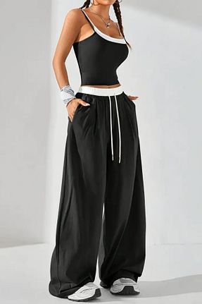 ست بالاتنه و پائین تنه مشکی زنانه بافتنی The Champ Clothing - کد 950596159