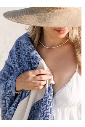 پشتمال آبی پنبه Varol - کد 950634371