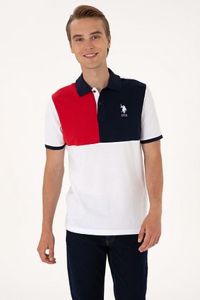 پولوشرت سفید مردانه پلی استر U.S. Polo Assn. - کد 950650159