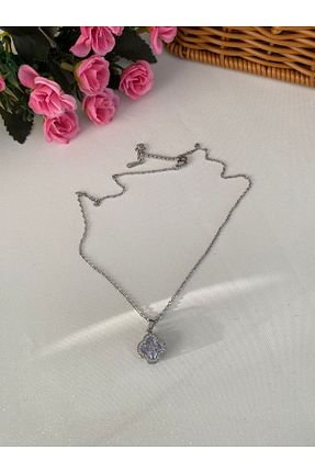 گردنبند جواهر سفید زنانه استیل ضد زنگ Çelik - کد 950659242