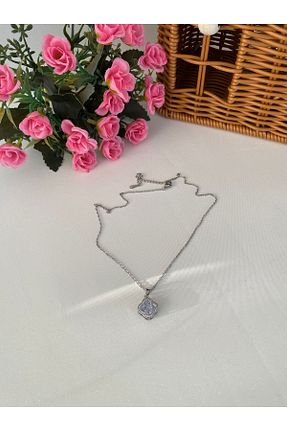 گردنبند جواهر سفید زنانه استیل ضد زنگ Çelik - کد 950659242