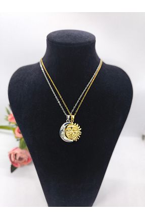 گردنبند استیل ( فولاد ) زرد زنانه استیل (فولاد) Ece Takı Aksesuar - کد 950701758