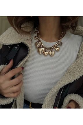 گردنبند استیل ( فولاد ) زرد استیل ضد زنگ SF ACCESORİES - کد 950867822