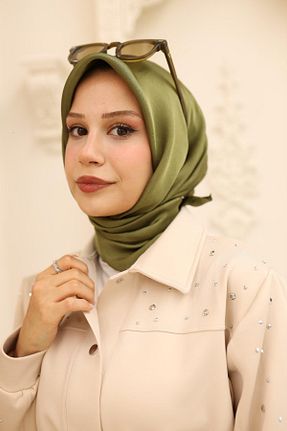 روسری سبز پلی استر Silk Home - کد 937559705