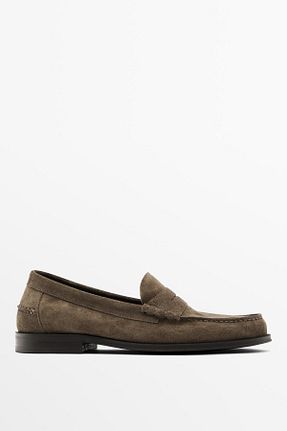 کفش لوفر بژ مردانه جیر Massimo Dutti - کد 951000192