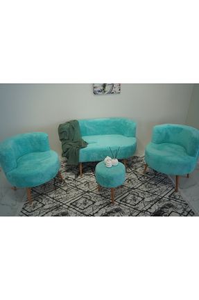 ست مبلمان چای خوری فیروزه ای eda hacıoğlu edam bedding group - کد 951072576