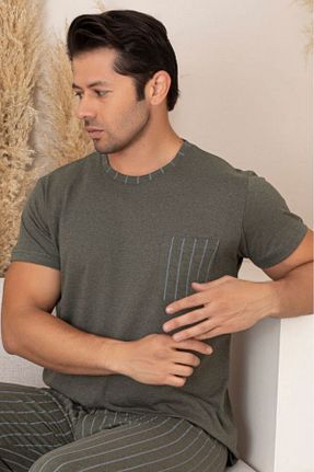 ست لباس راحتی سبز مردانه %100 پنبه Farya Home - کد 951082422