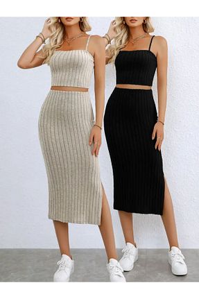 ست بالاتنه و پائین تنه رنگی زنانه بافت bemmoda - کد 951327339