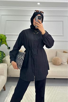 پیراهن حجاب مشکی زنانه رگولار HİFADEN - کد 951335719