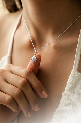 گردنبند نقره طوسی زنانه 925 عیار luxtone - کد 951331227
