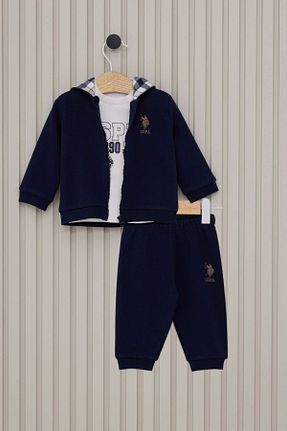 ست بالاتنه و پائین تنه سرمه ای بچه گانه بافتنی U.S. Polo Assn. - کد 856027476