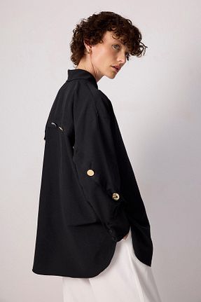 پیراهن حجاب مشکی زنانه اورسایز Touche Prive - کد 951531015