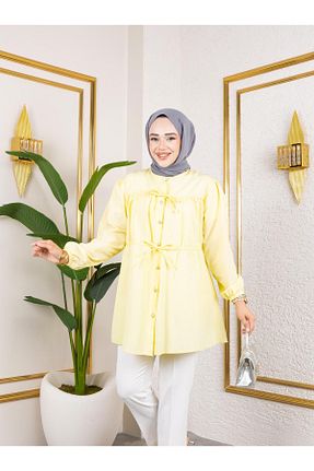 پیراهن بژ زنانه Boyundan Bağlamalı HARMAN BUTİK - کد 951517167