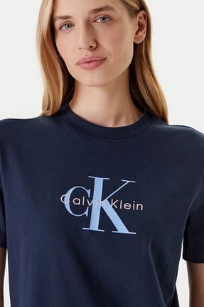 تیشرت سرمه ای زنانه رگولار Calvin Klein - کد 951475091