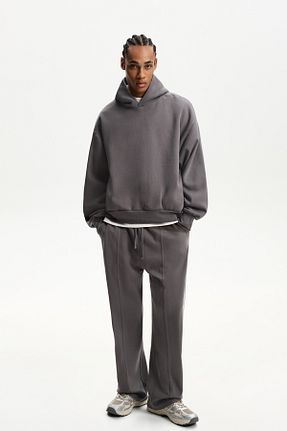 شلوار طوسی مردانه پنبه ای Bershka - کد 951492759
