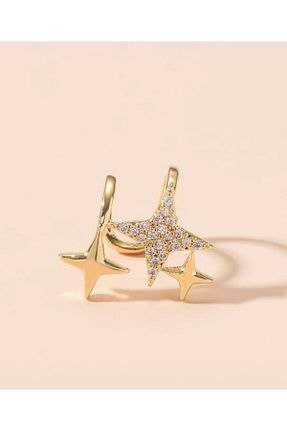 گوشواره غضروفی نقره زرد AychaAksesuar - کد 951587871