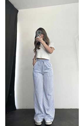 شلوار جین رنگی زنانه پاچه پهن nona butik - کد 951636670